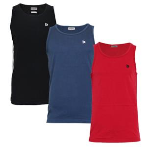 Donnay Donnay Heren - 3-Pack - Singlet James - Zwart/Navy/Rood