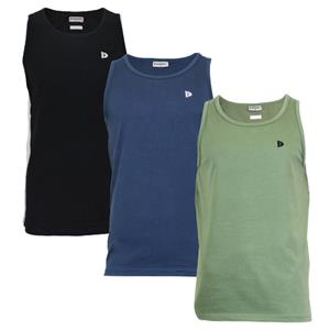 Donnay Donnay Heren - 3-Pack - Singlet James - Zwart/Navy/Legergroen