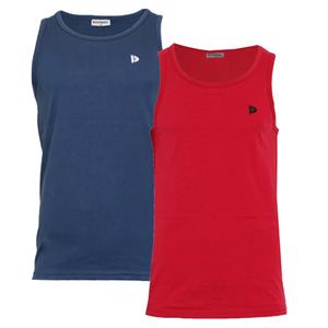 Donnay Donnay Heren - 2-Pack - Singlet James - Navy & Rood