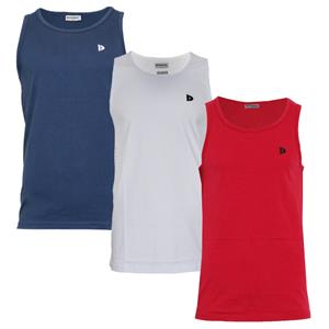 Donnay Donnay Heren - 3-Pack - Singlet James - Navy/Wit/Rood