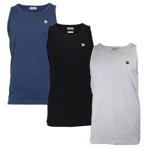 Donnay Donnay Heren - 3-Pack - Singlet James - Navy/Zwart/Lichtgrijs