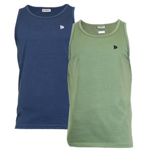 Donnay Donnay Heren - 2-Pack - Singlet James - Navy & Legergroen