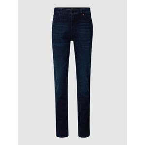 BOSS Casualwear Regular fit jeans met labelpatch