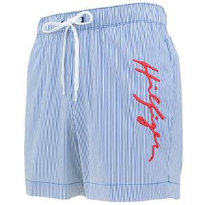 Tommy Hilfiger Pinstriped Cotton-Blend Swim Shorts - M