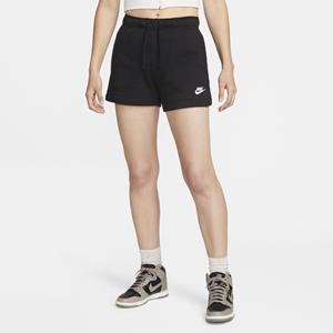 Nike Sportswear Club Fleece Damesshorts met halfhoge taille - Zwart