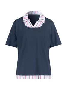 Your Look... for less! Dames 2-in-1-shirt donkerblauw Größe