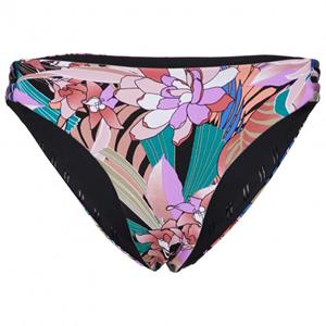 Hurley Women's Max Palm Paradise Mod Bottom - Bikinibroekje, zwart/roze/grijs