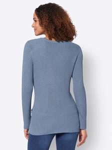 Pullover met ronde hals in bleu van heine
