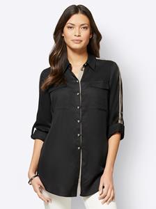 Longline blouse in zwart van heine