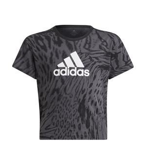 adidas Future Icons Hybrid Animal Print Cotton Regular T-Shirt Grau
