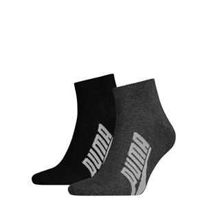 2er Pack PUMA Unisex BWT Lifestyle Quarter Socken black/white