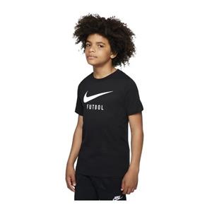 Nike T-Shirt NSW Swoosh Fußball - Schwarz/Weiß Kinder