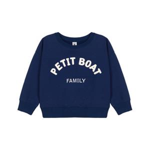 Kindersweater van joggingstof PETIT BATEAU biologisch katoen blauw