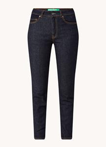 Benetton High waist slim fit cropped jeans met stretch