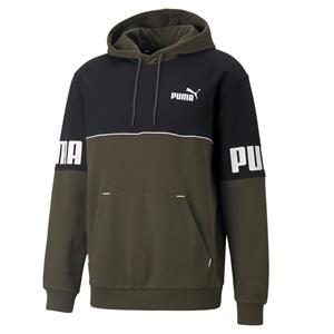 Herren Sweater Ohne Kapuze Puma Power Colorblock Schwarz Grün