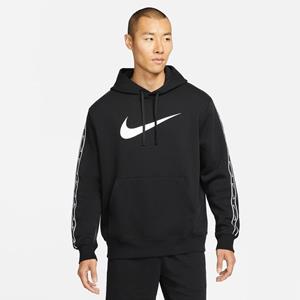 Nike Hoodie NSW Sportswear Repeat Fleece - Zwart/Wit