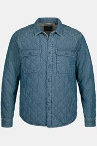 JP1880 Funktions-Kapuzensweatjacke »Stepp-Overshirt Denim Vintage Look Kentkragen«