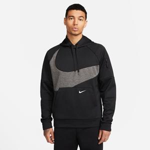 Nike Therma-FIT Swoosh Hoodie schwarz/grau Größe S