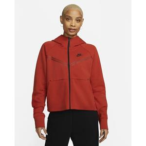 Nike Hoodie NSW Tech Fleece Windrunner - Rood/Zwart Dames