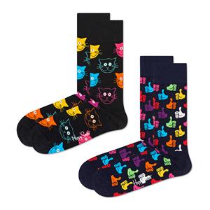 2er-Set hohe Unisex-Socken Happy Socks - MJA02-9050 Schwarz