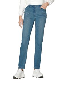 AMY VERMONT Jeans met siersteentjes  Jeansblauw