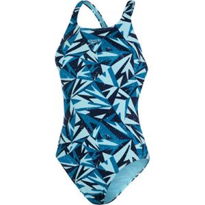 Speedo Hyperboom Allover Medalist Badeanzug Blau für Damen