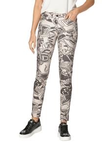 Jeans met print rondom AMY VERMONT Beige/Zwart