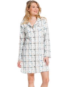Pastunette dames nachthemd - Snow dots/stripe - 95cm