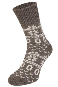 Boru Dikke wollen sokken met Noors patroon