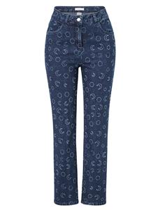 ROCKGEWITTER Jeans met print  Blauw