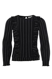 LOOXS 10sixteen Meisjes blouse crinkle - Zwart