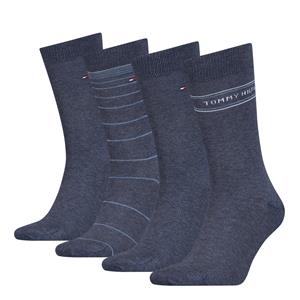 TOMMY HILFIGER Men Sock 4P Tin Giftbox BLAUW 39/42