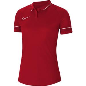 Nike Polo Dri-FIT Academy 21 - Rood/Wit Vrouw