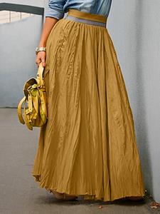 SaraMart ZANZEA Damen europäisches und amerikanisches Temperament Kontrastfarbe, einfacher Stil, vielseitige Unterteile, hoher Taillenrock, Modetrend, elegant