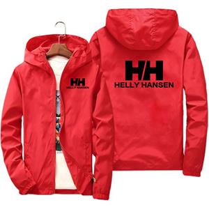 SaraMart Helly Hansen Men's Waterproof Jacket Spring/Summer 2021 Casual Pure Fashion Fit Jacket Men's hood Zip Jacket New Baseball 6XL