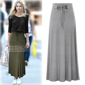 SaraMart Europe and America Big size dress high-waisted Thin Split ends Middle and long paragraph Bandage Slim Skirt Waist skirt