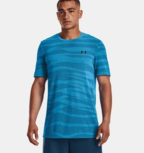 Under Armour, Herren Sportshirt Ua Seamless Wave in dunkelblau, Sportbekleidung für Herren