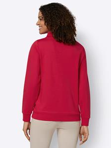 Sweatshirt in rood/ecru gemêleerd van heine