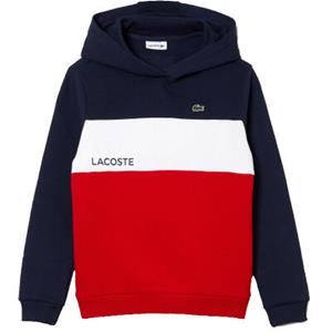 Lacoste Jungen Lacoste Sweatshirt mit Kapuze und Colourblock - Navy Blau / Weiß / Rot 