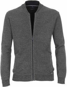 Casa Moda Zip Strickjacke Grün