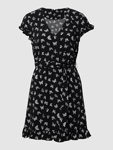 REVIEW Mini-jurk met all-over motief, model 'Ruffle'
