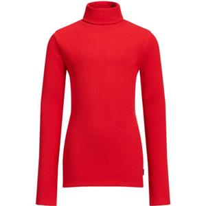 WE Fashion ribgebreide coltrui Myla rood Effen - 