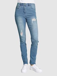 Jeans mit modischen Bouclé-Einsätzen Paola Blue stone