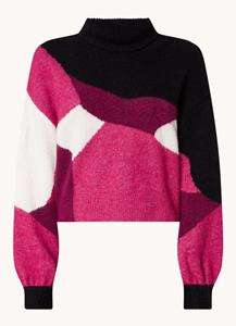 GESTUZ ALPHAGZ ROLLNECK SWEATER 10906409 103320 (Pink Black Multi)