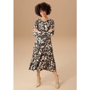 Aniston CASUAL Jerseykleid, mit abstraktem Blumendruck