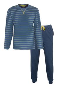 M.E.Q. heren pyjama - Blauwe streep - 1203A