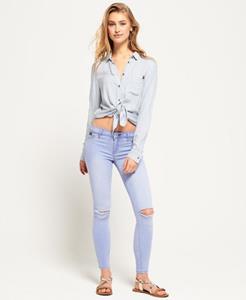 Superdry Female Alexia Jegging Blauw Grootte: 26/32