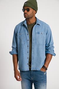 STHUGE Langarmhemd »STHUGE Jeanshemd Overshirt Langarm Modern Fit«