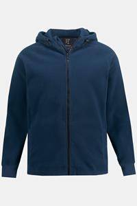 JP1880 fleece hoodie, grote maten, , heren, blauw, 