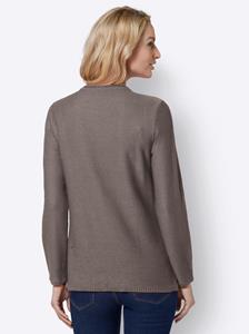 Pullover met lange mouwen in taupe van heine